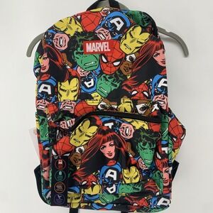 NEW Marvel Comics Avengers 17" Backpack All Over Super Hero Print Front Pocket